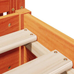 Berkfield Bed Frame Without Mattress Wax Brown 180X200 Cm Super King Solid Wood Pine - thumbnail 9