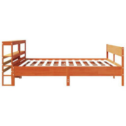 Berkfield Bed Frame Without Mattress Wax Brown 180X200 Cm Super King Solid Wood Pine - thumbnail 5