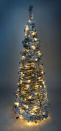 Best Artificial Frosted Pop-Up 7Ft Pre-Decorated Pre-Lit Christmas Trees - thumbnail 5