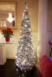 Best Artificial Frosted Pop-Up 7Ft Pre-Decorated Pre-Lit Christmas Trees - thumbnail 2