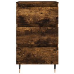 Berkfield Bedside Cabinets 2 Pcs Smoked Oak 40X35X69 Cm Engineered Wood - thumbnail 5