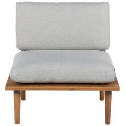 Beliani Garden Lounge Set With Table 4 Seater Frascati Modular Certified Acacia Wood Light Grey - thumbnail 4