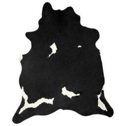 Berkfield Real Cowhide Rug Black And White 180X220 Cm - thumbnail 5