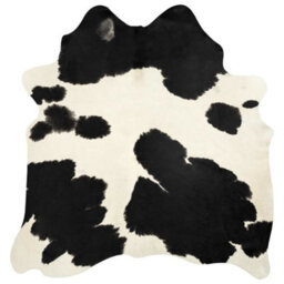 Berkfield Real Cowhide Rug Black And White 180X220 Cm - thumbnail 6