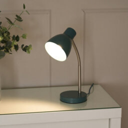 Valuelights Keela Teal Adjustable Flexi Neck Desk Lamp Task Reading Light For Living Room Office - Led Bulb Included - thumbnail 2