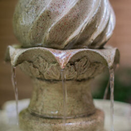 Primrose Solar Powered Antique Imperial Round-Tiered Water Feature Fountain With Led Lights 112Cm - thumbnail 3