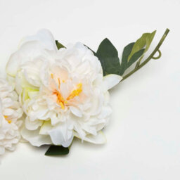 Homescapes Artificial Ivory Handcrafted Peony Flower Garland, 180 Cm - thumbnail 3