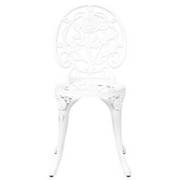 Berkfield Garden Bistro Set 3 Pcs White Aluminium - thumbnail 7