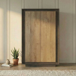 FurniComp LTD Furnicomp Berlin 2 Door 106Cm Grey And Mercure Oak Highboard/tall Sideboard - thumbnail 1