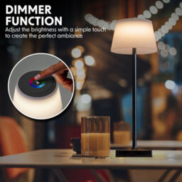 Loops Black Rgb Rechargeable Table Lamp - Multi-Colour Bedside Light Wireless Dimmable - thumbnail 6