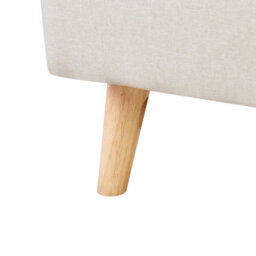 Beliani Bed Fabric Rennes 140 X 200 Cm (Eu Double) Light Beige - thumbnail 8