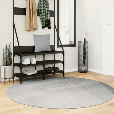 Walplus Rug Iza Short Pile Scandinavian Look Grey 160 Cm - image 1
