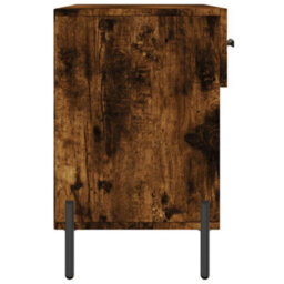 Berkfield Shoe Bench Smoked Oak 102X35X55 Cm Engineered Wood - thumbnail 7