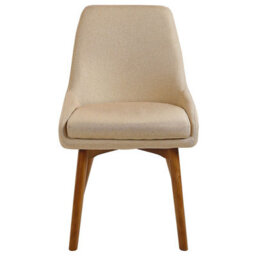 Beliani Set Of 2 Dining Chairs Melfort Fabric Sand Beige - thumbnail 5