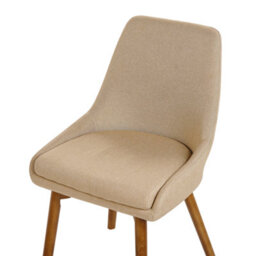Beliani Set Of 2 Dining Chairs Melfort Fabric Sand Beige - thumbnail 8