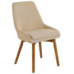 Beliani Set Of 2 Dining Chairs Melfort Fabric Sand Beige - thumbnail 6