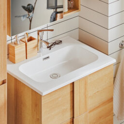Sobuy Bzr172-N,bathroom Vanity Base Cabinet With Two Drawers Wood Veneer Wood Veneer,w60.5Xd46Xh54 - thumbnail 5