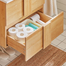 Sobuy Bzr172-N,bathroom Vanity Base Cabinet With Two Drawers Wood Veneer Wood Veneer,w60.5Xd46Xh54 - thumbnail 9