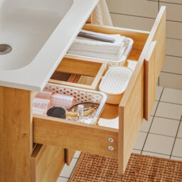 Sobuy Bzr172-N,bathroom Vanity Base Cabinet With Two Drawers Wood Veneer Wood Veneer,w60.5Xd46Xh54 - thumbnail 8