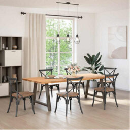 Berkfield Dining Table Legs A-Shaped 2 Pcs 90X(72-73) Cm Steel - thumbnail 2