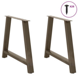 Berkfield Dining Table Legs A-Shaped 2 Pcs 90X(72-73) Cm Steel - thumbnail 3