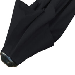 Sundaze 2.7M Black Round Garden Parasol Umbrella Patio Sun Shade Canopy Crank Tilt With Base - thumbnail 3
