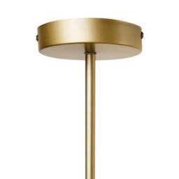 Wyld and Coco Glamour Style Gold Metal Ceiling Lamp With 7 Opaque Glass Globes, W109 X D14 X H122 Cm, Warm White. - thumbnail 7