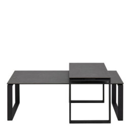 Furniture To Go Katrine Ceramic Coffee Table Set In Black - thumbnail 2