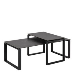 Furniture To Go Katrine Ceramic Coffee Table Set In Black