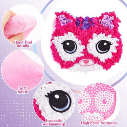 Deao Toys Diy Animal Decompression Pillow, Plush Craft Pillow, No Sewing, Make Your Own Animal Owl Pillow, Kids Creative Learning Activities - thumbnail 3