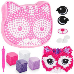Deao Toys Diy Animal Decompression Pillow, Plush Craft Pillow, No Sewing, Make Your Own Animal Owl Pillow, Kids Creative Learning Activities - thumbnail 2