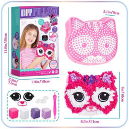 Deao Toys Diy Animal Decompression Pillow, Plush Craft Pillow, No Sewing, Make Your Own Animal Owl Pillow, Kids Creative Learning Activities - thumbnail 5