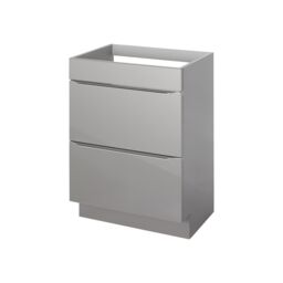 GoodHome Imandra Gloss Anthracite Wall-Mounted Vanity Unit & Basin Set (W)604mm (H)944mm - thumbnail 3