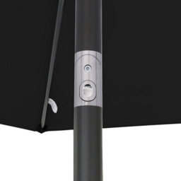 VRUC Outdoor Patio Garden Parasol Sun Shade Umbrella With Crank Handle & Tilt 2.5M Black - thumbnail 5