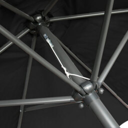 VRUC Outdoor Patio Garden Parasol Sun Shade Umbrella With Crank Handle & Tilt 2.5M Black - thumbnail 6