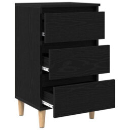 Walplus Bedside Cabinet Black Oak 40 X 35 X 69 Cm Engineered Wood - thumbnail 5