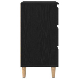 Walplus Bedside Cabinet Black Oak 40 X 35 X 69 Cm Engineered Wood - thumbnail 7