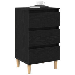 Walplus Bedside Cabinet Black Oak 40 X 35 X 69 Cm Engineered Wood - thumbnail 3