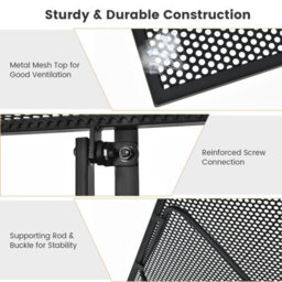 Costway Hanging Storage Rack Folding Table Planter Balcony Flower Hanging Holder Outdoor - thumbnail 8
