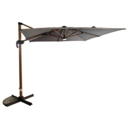 Jack Stonehouse Athena Roma Square Parasol Wooden Umbrella With Led Lights Grey - thumbnail 4