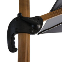 Jack Stonehouse Athena Roma Square Parasol Wooden Umbrella With Led Lights Grey - thumbnail 6