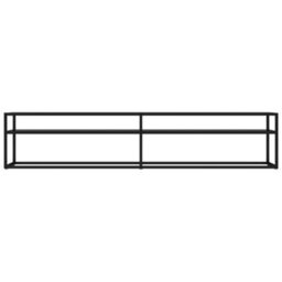 Berkfield Sturdy Tv Cabinet Black 200X40X40.5 Cm Tempered Glass - thumbnail 3