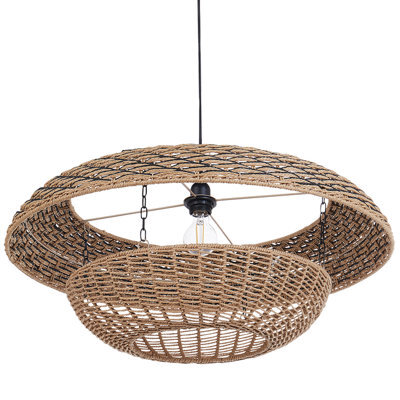 Wyld And Coco Pentant Pendant Lamp 65Cm Natural Paper Rope Shade Hanging Light - image 1