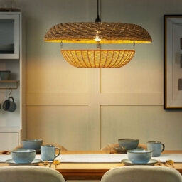 Wyld And Coco Pentant Pendant Lamp 65Cm Natural Paper Rope Shade Hanging Light - thumbnail 2