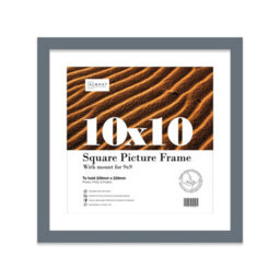 "10X10"" Grey Picture Frame - 10X10"" Square Frame With 9X9"" Mount For 10X10""/9X9"" Pictures Moderrn Style Thin Edge, 1 Pack" - thumbnail 1