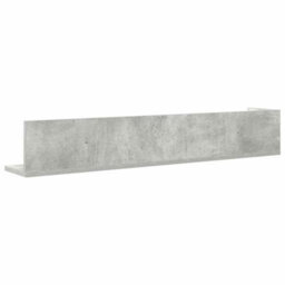 Berkfield Wall Shelves 2 Pcs Concrete Grey 100X16.5X16.5 Cm Engineered Wood - thumbnail 7