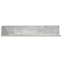 Berkfield Wall Shelves 2 Pcs Concrete Grey 100X16.5X16.5 Cm Engineered Wood - thumbnail 4