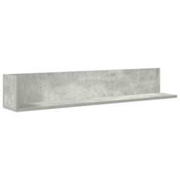 Berkfield Wall Shelves 2 Pcs Concrete Grey 100X16.5X16.5 Cm Engineered Wood - thumbnail 5