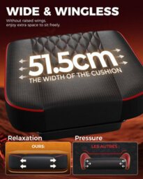 Gtplayer Gaming Chair, Ergonomic Computer Chair With Footrest And Lumbar Support Height Adjustable, Black Red - thumbnail 5