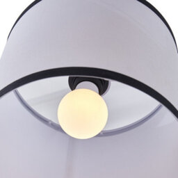 Darphe Multifunctional White Linen Lampshade Floor Lamp With Shelf Side Table - thumbnail 6